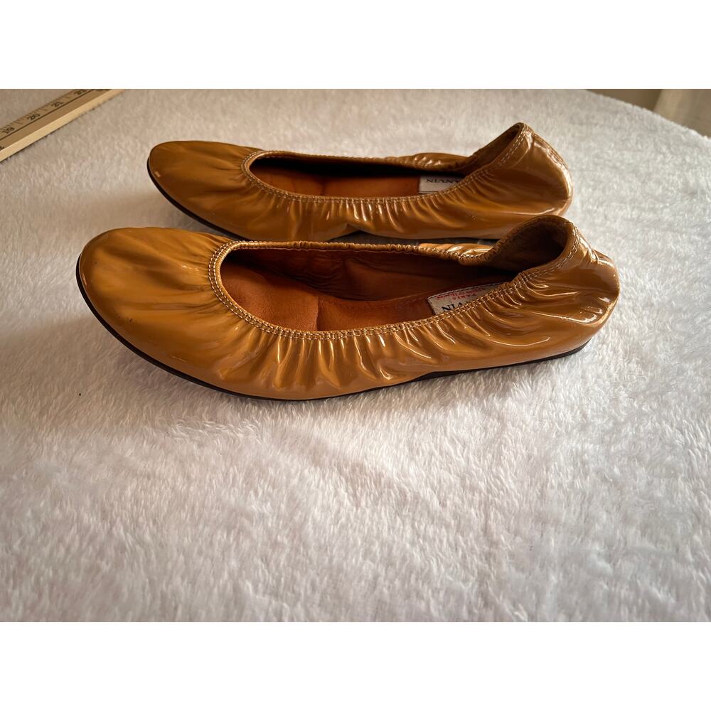 Lanvin Paris Patent Leather Elasticized Ballerina Flats Euro 37 - Picture 4 of 8